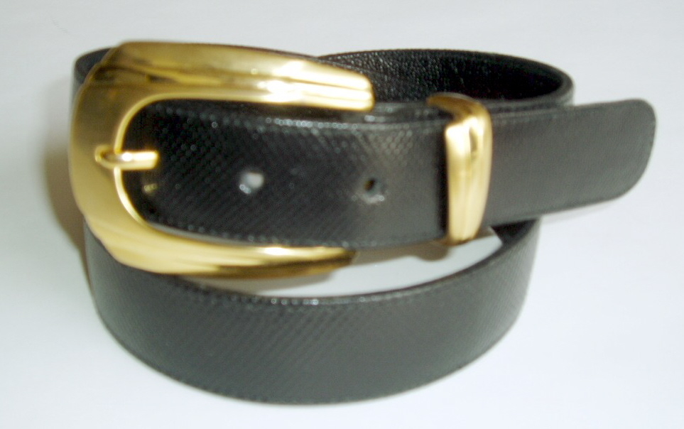 Black karung with gold color buckle
