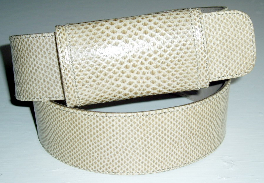 Stone Karung Snakeskin Keeper Belt