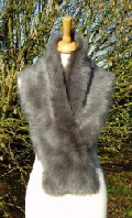 grey toscana shearling scarf