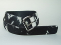 2BLC 045559P Black & White Hair Cowhide Belt