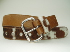 2TTC 4054519F Tan Tricolour Cowhide Belt