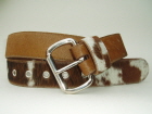 2TTC 4054519F Tan Tricolour Cowhide Belt