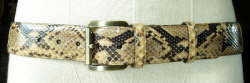 Beige Colour Python Snakeskin Belt 42mm  41 inches