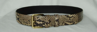 FBWe Natural Python Snakeskin Belt 37mm 36 inch