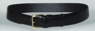 FBa 50mm Black Python Snakeskin Belt