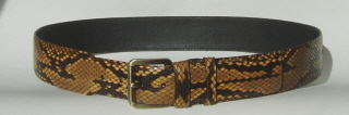 FMa 52mm Mustard Python Snakeskin Belt