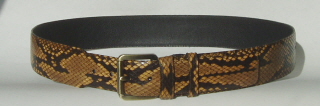 FMa 50mm Mustard Python Snakeskin Belt