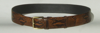 FTa 50mm Tan  Python Snakeskin Belt