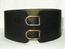 BB1 Black Leather Corset Belt 