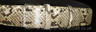 Natural Colour Python Snakeskin Belt 50mm 50 inch