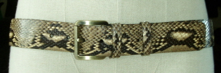 SBWc Natural Colour Python Snakeskin Belt 42 mm  44 inches