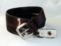 Tricolour Hair Cowhide Belt - 36mm - 44 inch