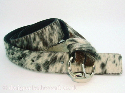 Tricolour Hair Cowhide Belt - 38mm - 45