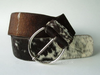 Tricolour Hair Cowhide Belt - 62mm - 44 inch