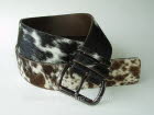 Tricolour Hair Cowhide Belt - Two Inch